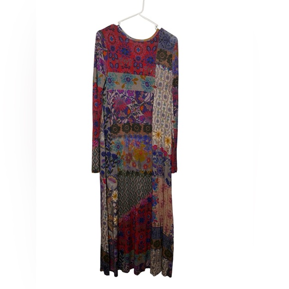 🌸 Natural Life Stevie ButterSoft Knit Maxi Dress Sz S Boho Patchwork 🌸 - Picture 2 of 5